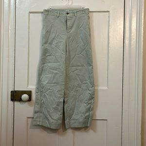 High rise wide leg green pants size 4 GAP